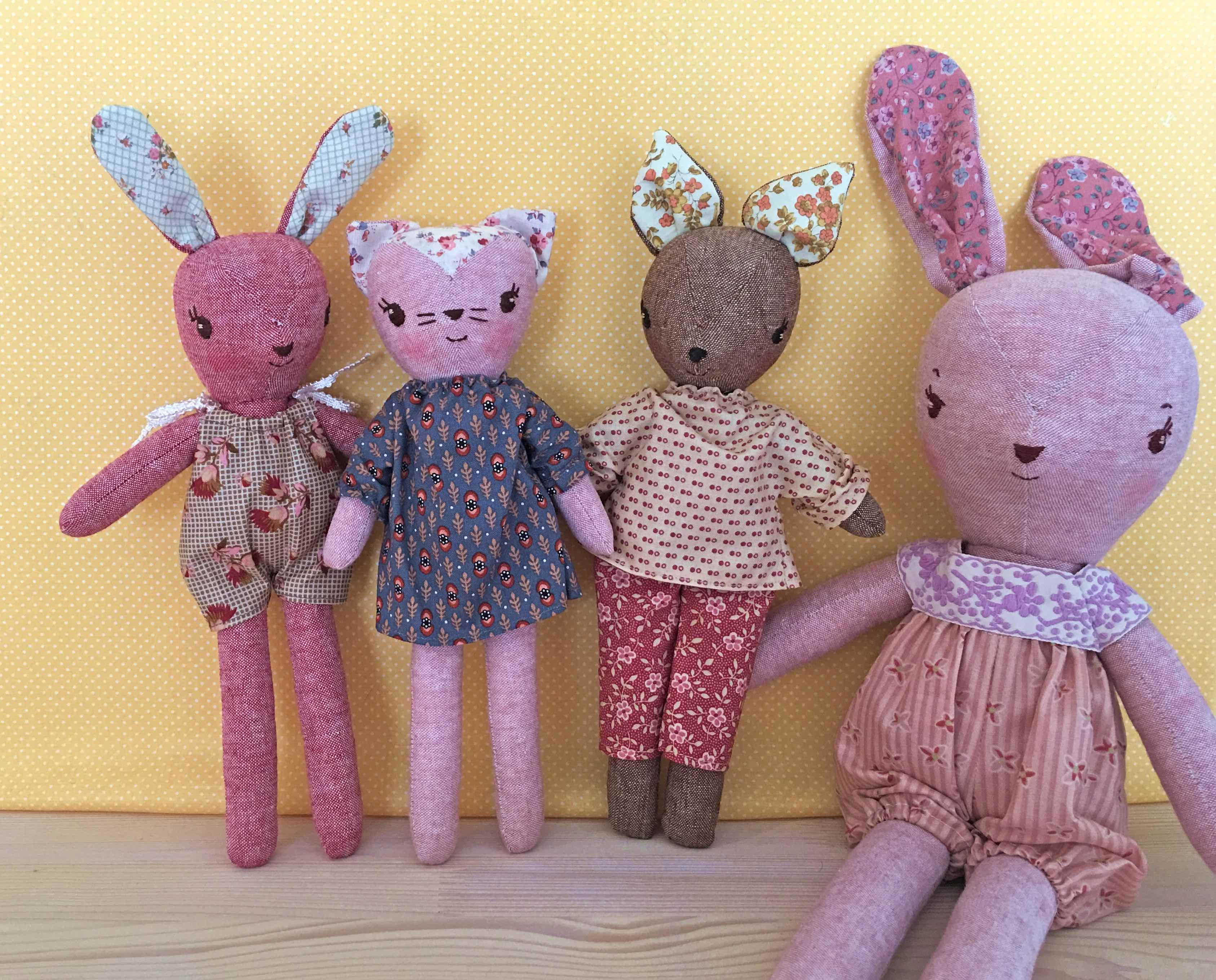 Make-Along Animals doll sewing pattern