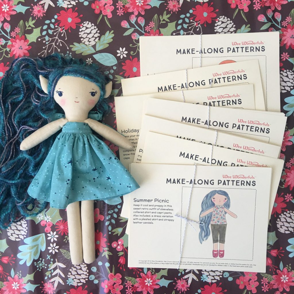 wee wonderfuls make-along doll sewing pattern subscription
