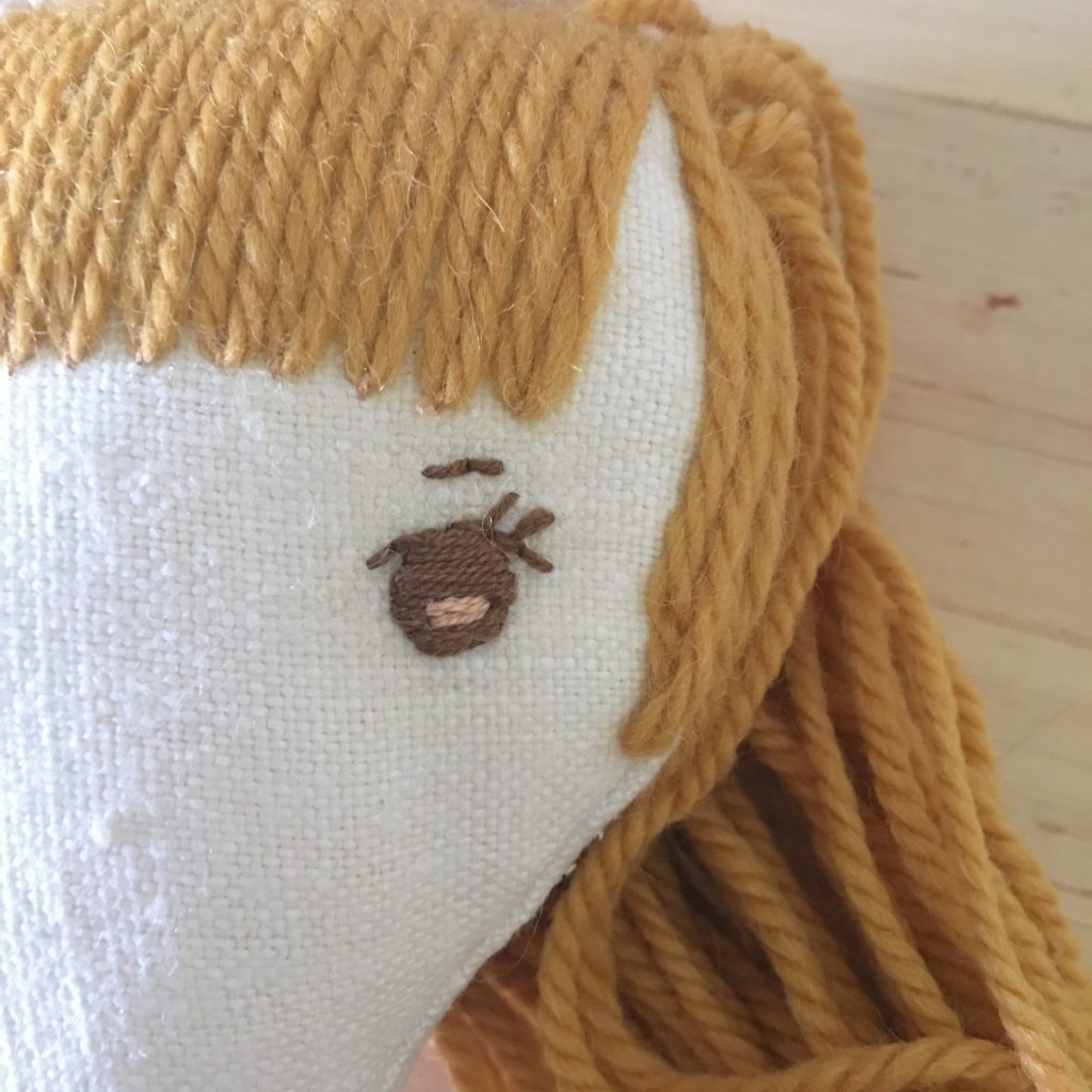 doll making how-to's, embroidering eyes