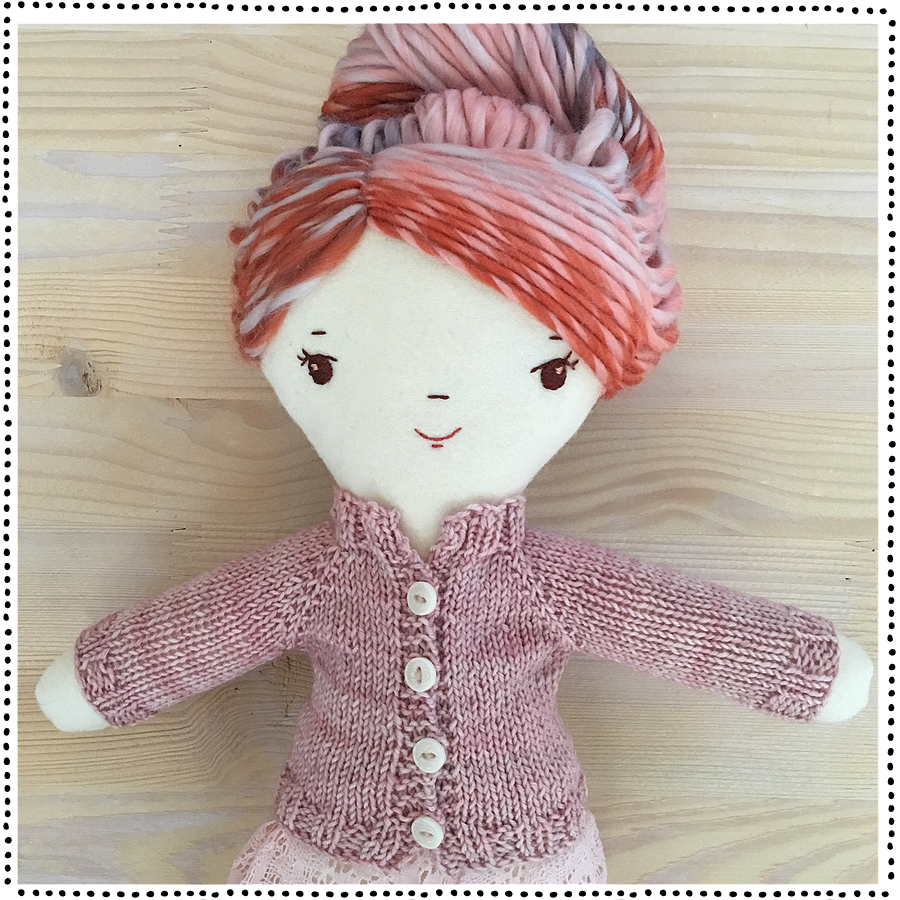 free doll cardigan knitting pattern