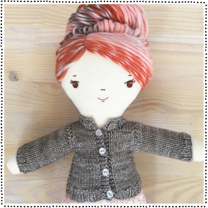free doll cardigan knitting pattern