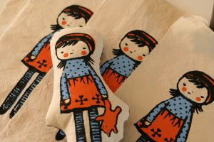 screenprinted dolls